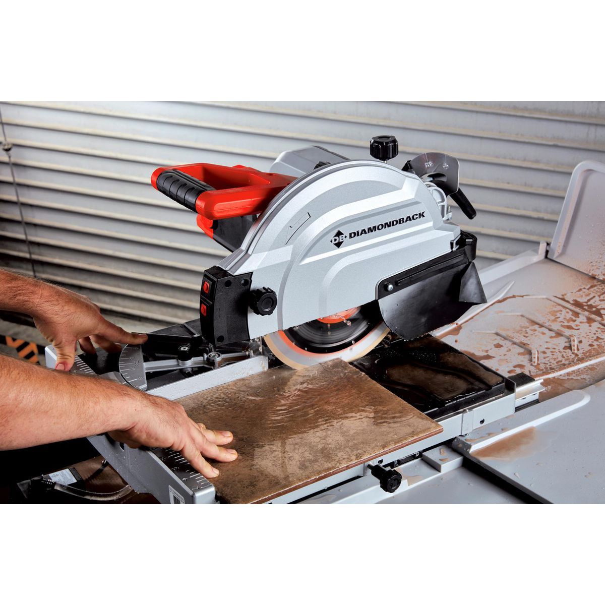DIAMONDBACK 15 Amp, 10 in.  Wet Tile Saw with Sliding Table and Extended Rip Capacity