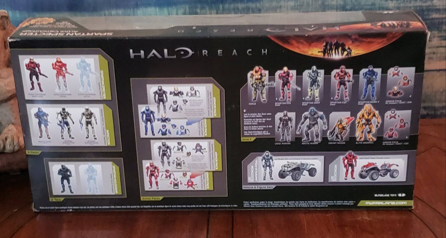 Spartan Specter Active Camouflage Halo Reach Series 4 Action Figure 3 Pack