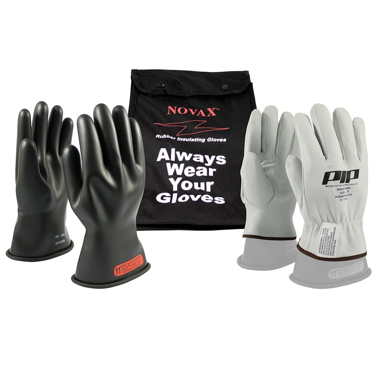 PIP 150-SK-0/7-KIT Novax Class 0 Electrical Safety Kit, Black, Size 7