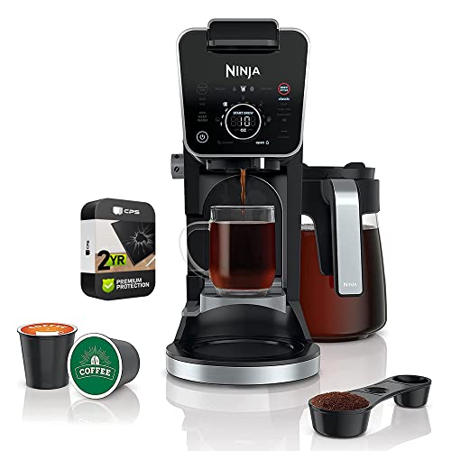 Ninja DualBrew Pro Specialty 12-Cup Drip Coffee Maker (Renewed) Bundle with Premium 2 YR CPS Enhanced Protection Pack