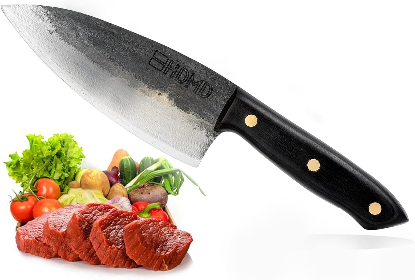 Serbian Chefs Knife Carbon Steel Butcher Knife For Meat Cutting