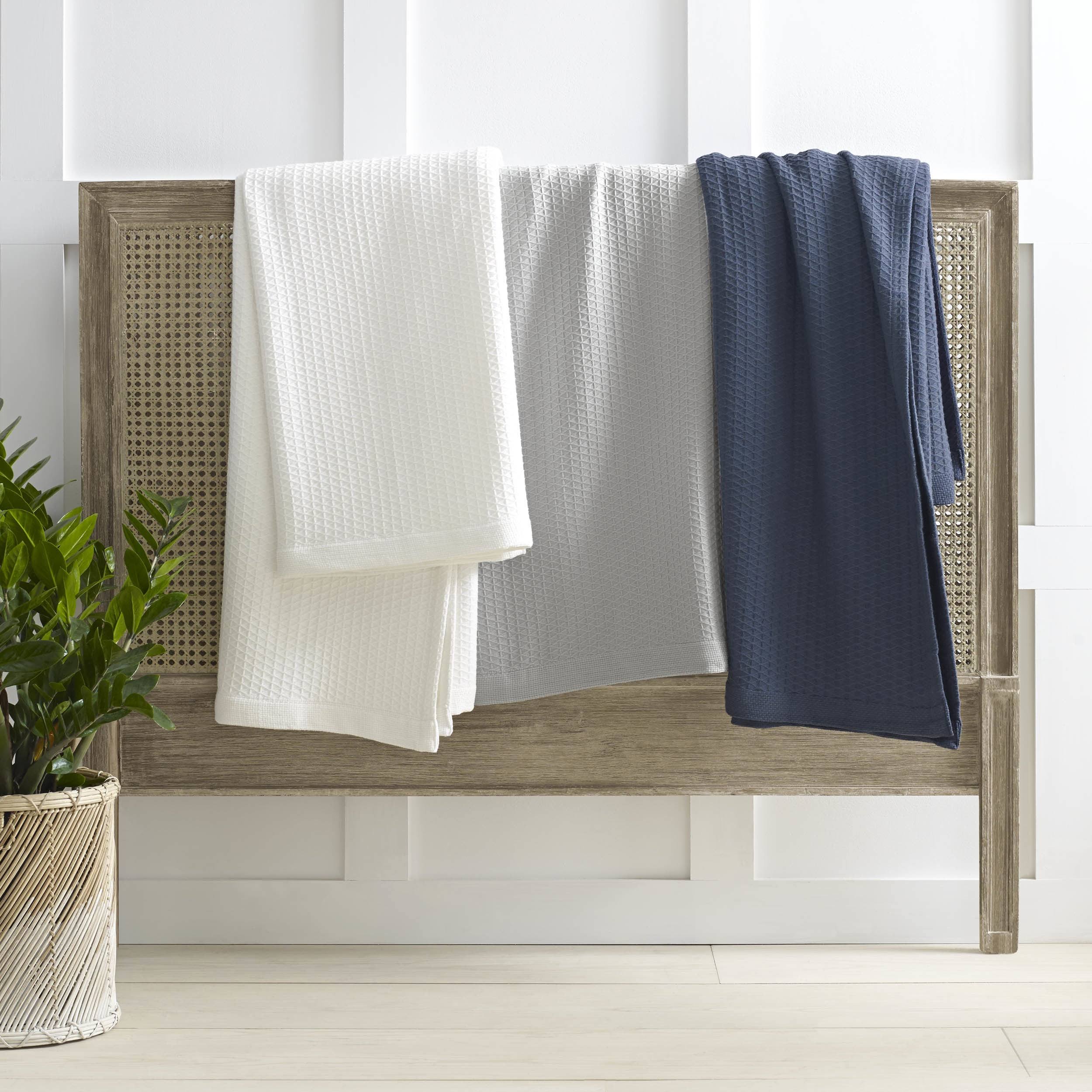 Nautica Baird Cotton King Blanket - White