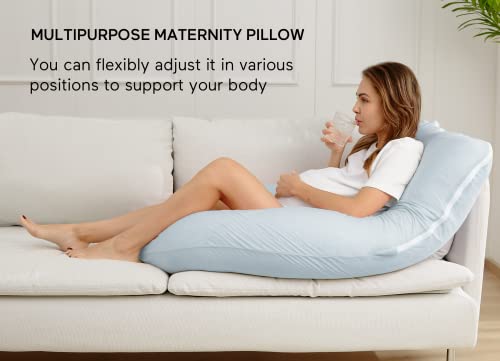 Momcozy Pregnancy Pillows for Sleeping, U Shaped Full Body Maternity Pillow with Removable Cover - Support for Back, Legs, Belly