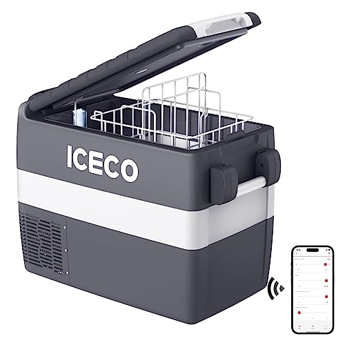 ICECO JP Series 12v Portable Freezer Fridge Cooler Compact Refrigerator, 0�H～50�H, DC 12/24 V, AC 110-240V, for CAR, Truck, Vehicle, Van, Outdoor