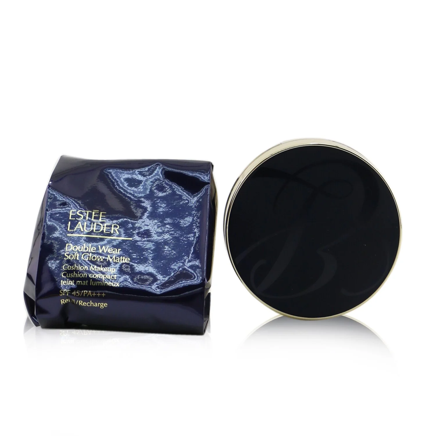 Estee Lauder Double Wear Soft Glow Matte Cushion Makeup SPF 45 With Extra Refill - # 1W1 Bone  2x 12g/0.42oz