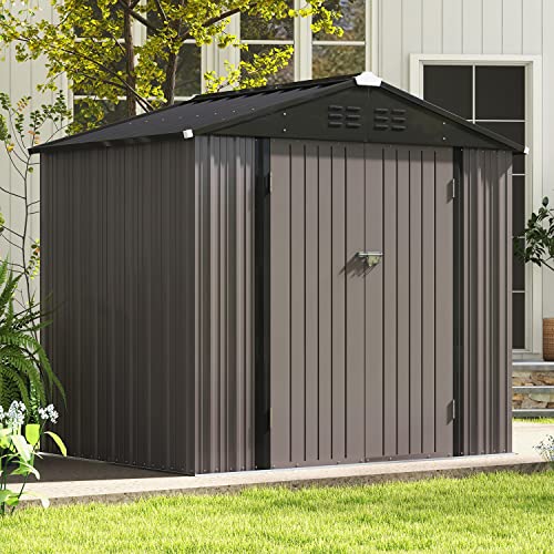 Patiowell 3 x 3 FT Outdoor Storage Shed,Small Garden Tool Storage Shed with Sloping Roof and Single Lockable Door