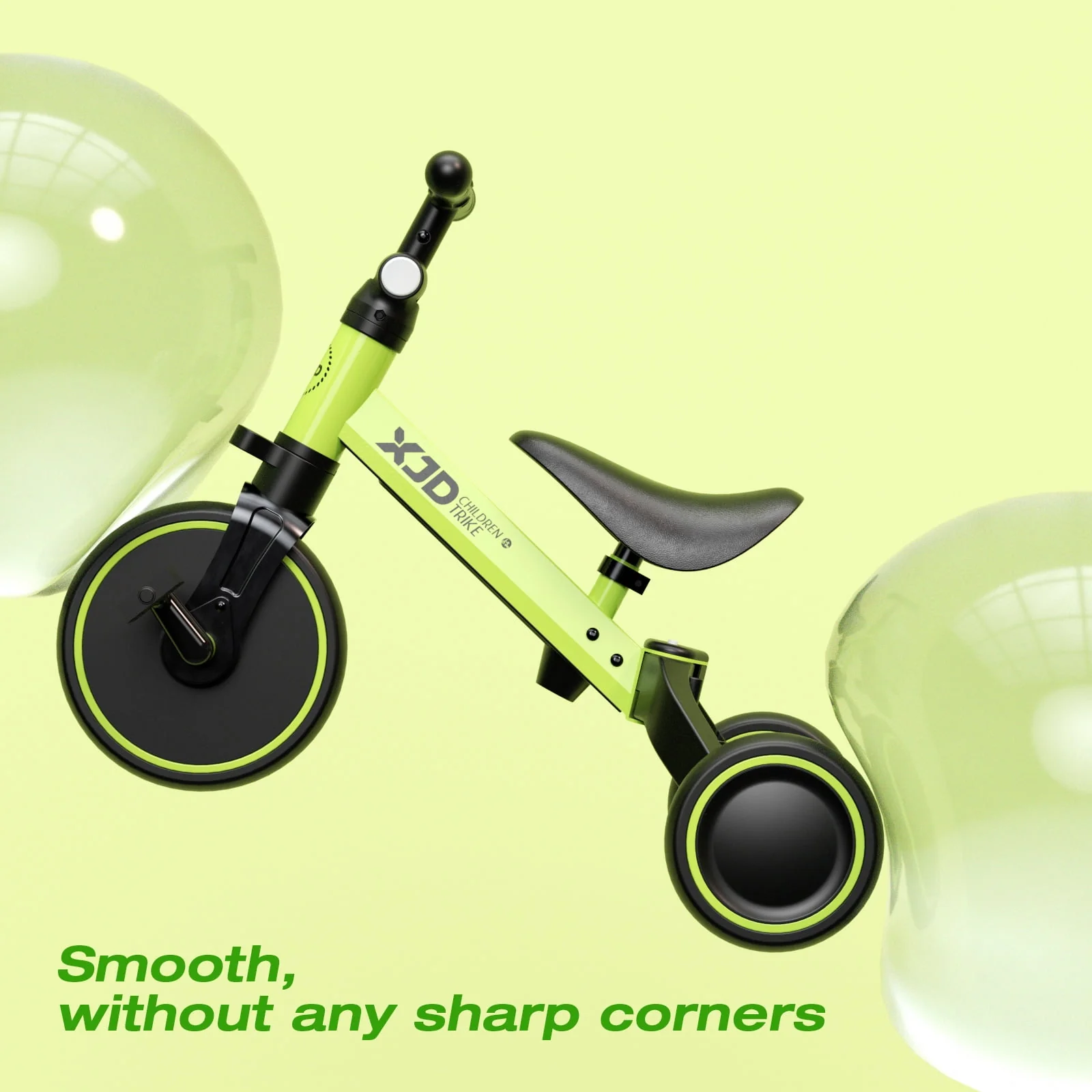 KORIMEFA Toddler Bike with Push Handle,Tricycles for 1 to 3 Years Old, Toddler Tricycle with Push Handle for Boy Girl, Baby Bike Balance Bike