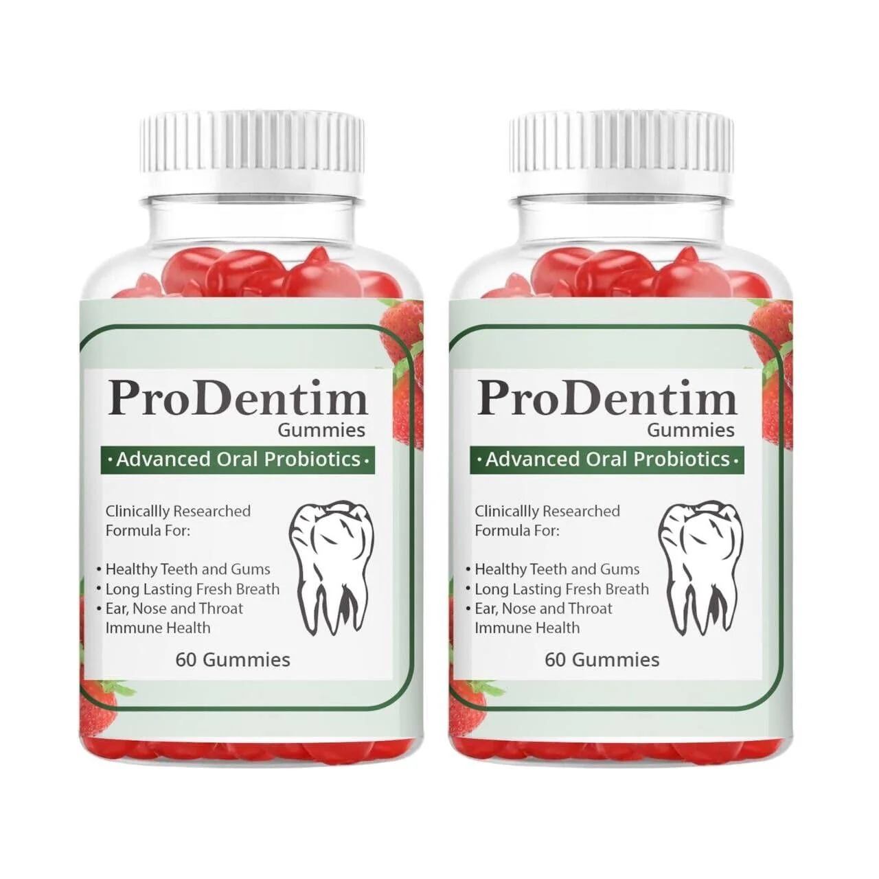 2-Pack Prodentim Gummies Dental Supplement for Teeth and Gums 120 Gummies - Kansas Nuitrition - HNZSDS