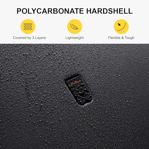 LEVEL8 Hard Shell Carry on Luggage Airline Approved, Carry-on Suitcases with Wheels, Lightweight Luminous Textured Hardside Travel Bag with Tsa Lock