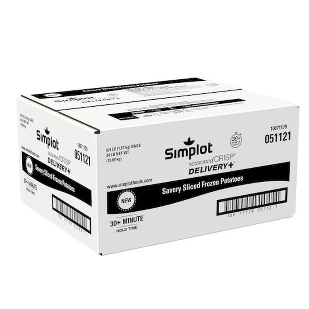 Simplot Seasonedcrisp Delivery Plus 1/4 Savory Battered Potato Skin On Slice, 4 Pound -- 6 per case