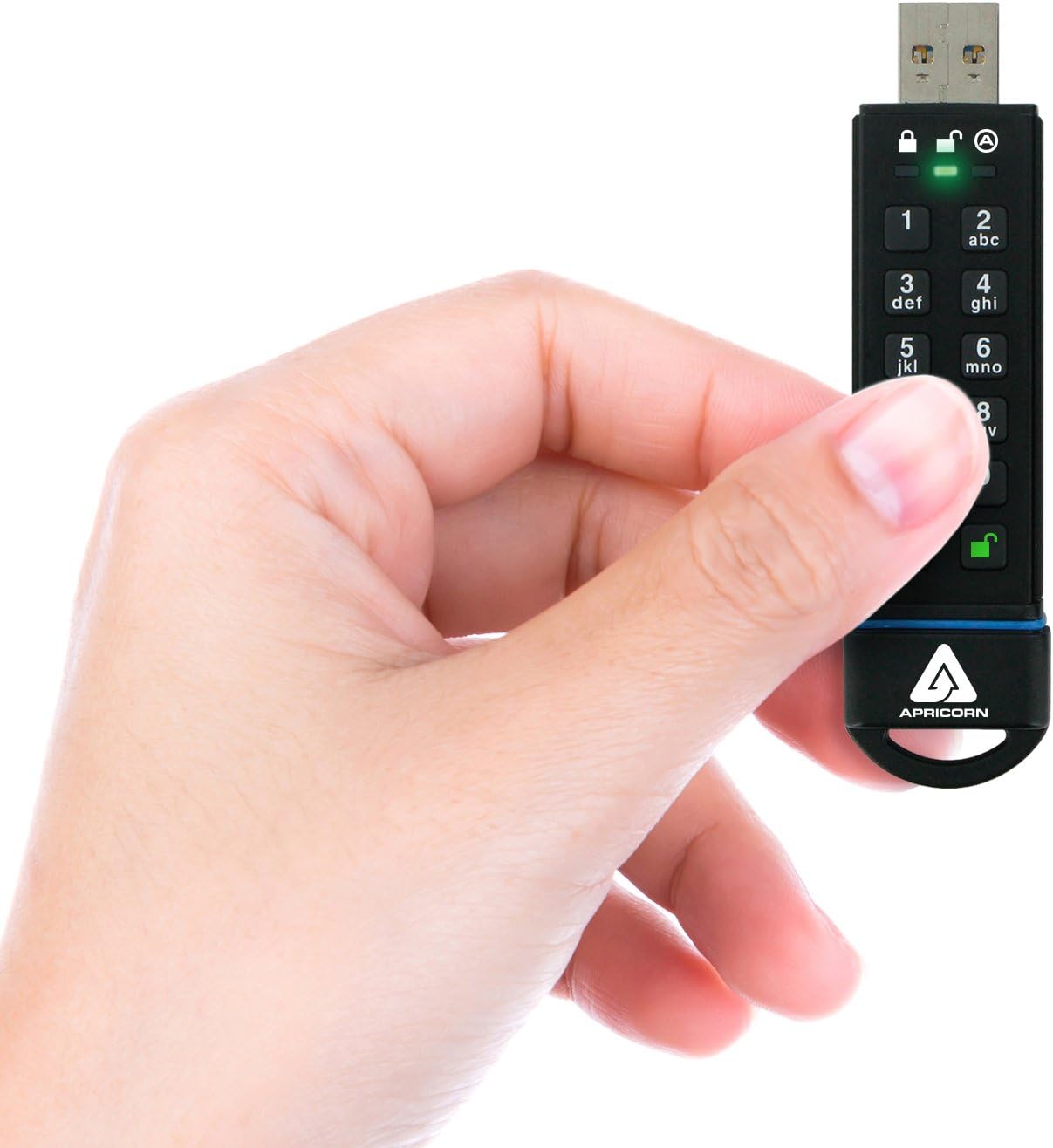 Apricorn 120GB Aegis Secure Key FIPS 140-2 Level 3 Validated 256-bit Encryption USB 3.0 Flash Drive (ASK3-120GB)
