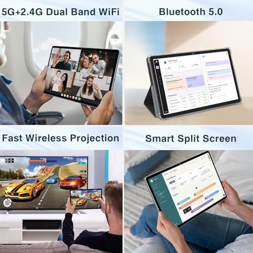 11 Inch Tablet Android 13 Tablets 16GB RAM 256GB ROM 1TB Expand 2024 Newest, 2K Display 2000 x 1200, Octa-Core, 8600mAh, Split Screen, Quad Speakers