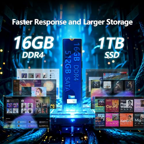 15.6 Inch Laptop Computer, Gaming Laptop, Laptops 16GB RAM 1TB SSD N95 Processor (up to 3.4GHz)