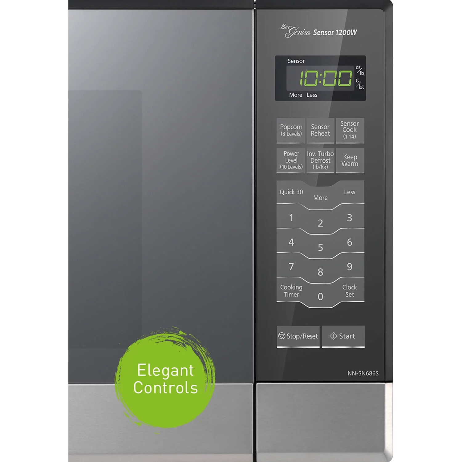 Panasonic 1.2 Cu. Ft. Countertop / Built-In Microwave Oven, 1200W Inverter Power and Genius Sensor