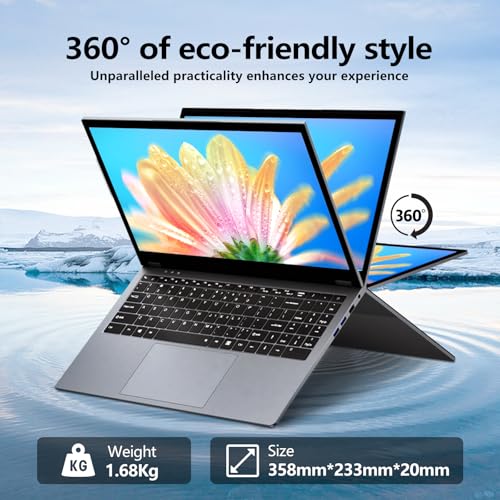 15.6 Inch 2 in 1 Touchscreen Laptop Computer, Laptop Ryzen R3-3200U CPU (up to 3.5GHz), 16GB RAM 512GB SSD Touch Screen Laptops