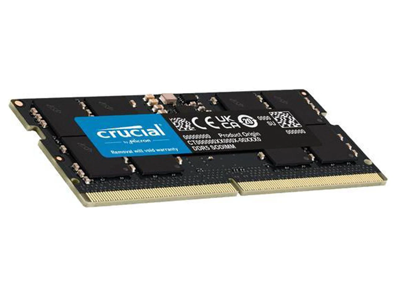 Crucial 64GB (2 x 32GB) DDR5 SDRAM Memory Kit - For Notebook - 64 GB (2 x 32GB) - DDR5-4800/PC5-38400 DDR5 SDRAM - 4800 MHz Dual-rank Memory - CL40