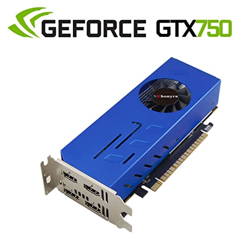 GTX 750 Ti 4GB Graphics Card GDDR5 Dual Slot 4HDMI Monitor Video Card 128-Bit PCIe Bus Powered