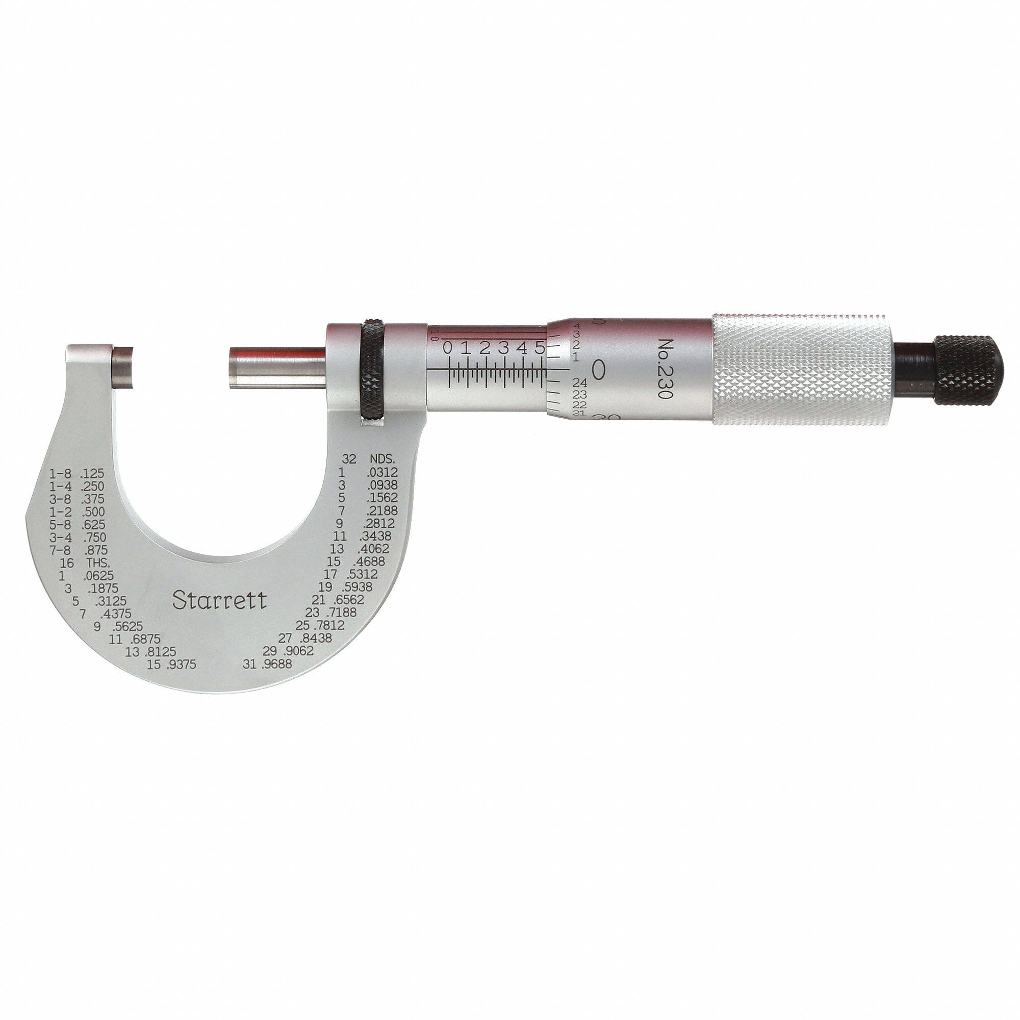 Starrett T230XRL Outside Micrometer