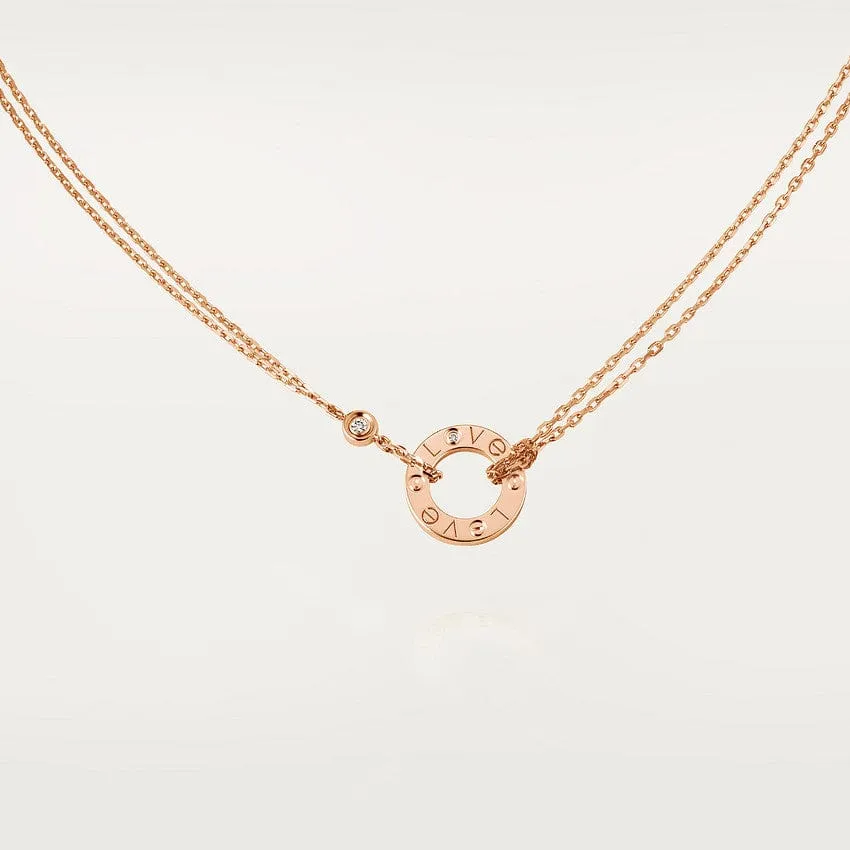 car Love Necklace With 2 Diamonds