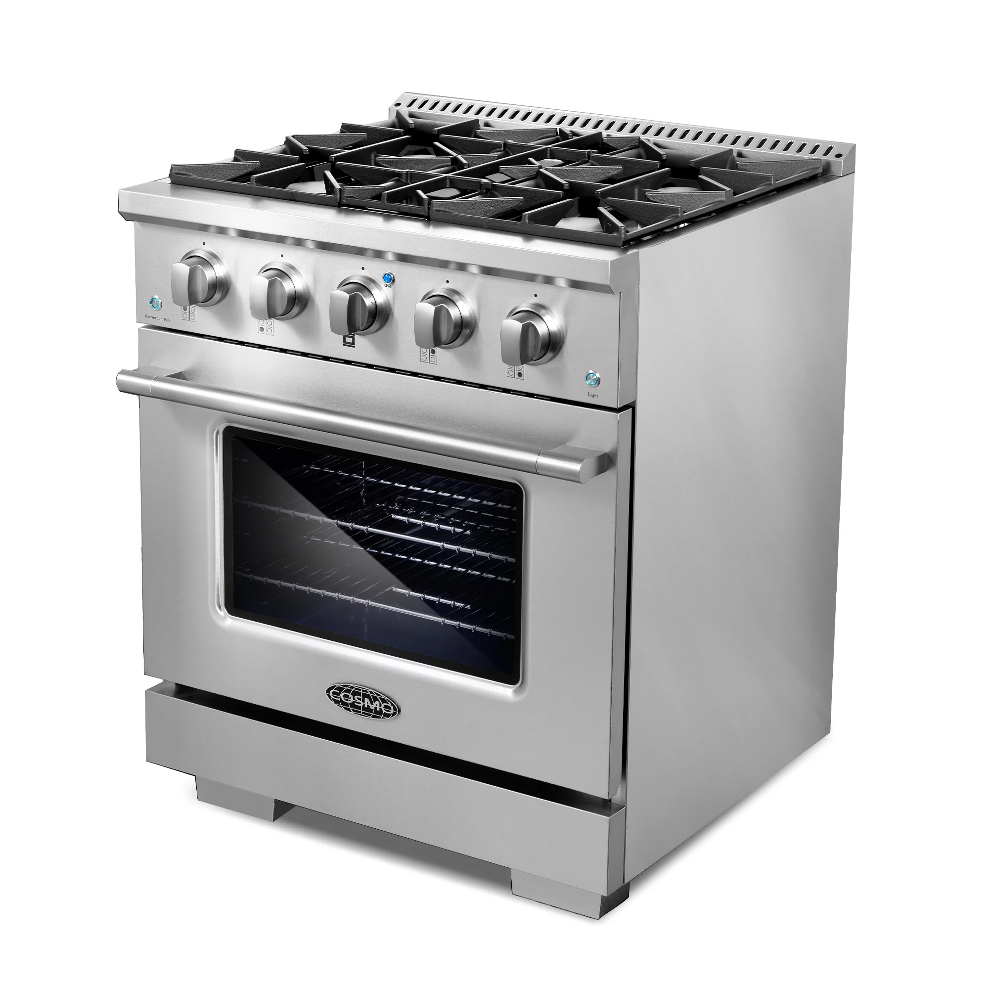 30 in. 3.5 cu. ft. Gas Range with 4 Burners in Stainless Steel