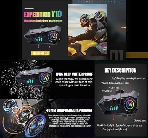 Adults Bluetooth Motorcycle Helmet Full Face Sun Visors Modular Helmets Flip up Motorbike Sport Offroad Mountain Lightweight Helmet for Men Women