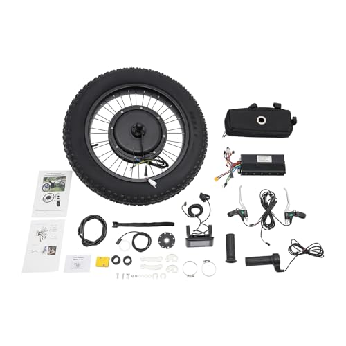 Electric Bicycle Conversion Kit, 48V 1500W Ebike 20" Rear Hub Motor Wheel Kit with PAS Sensor & LCD Display