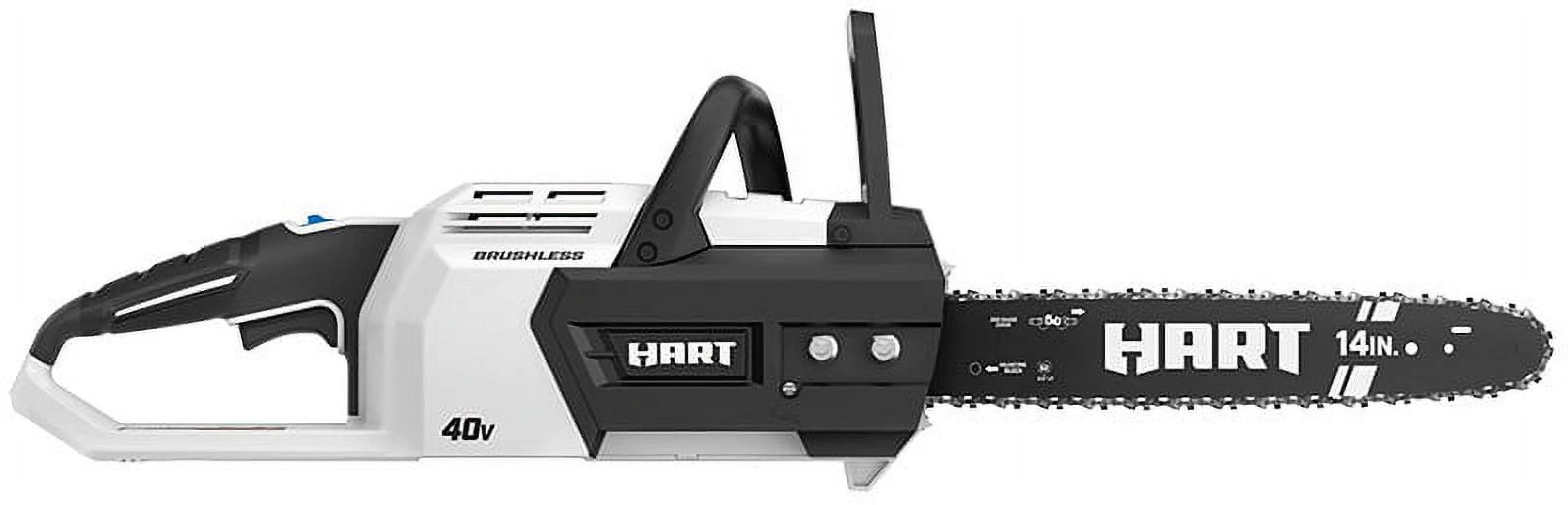 HART 40-Volt 14-inch Battery-Powered Brushless Chainsaw Kit, (1) 4.0Ah Lithium-Ion Battery