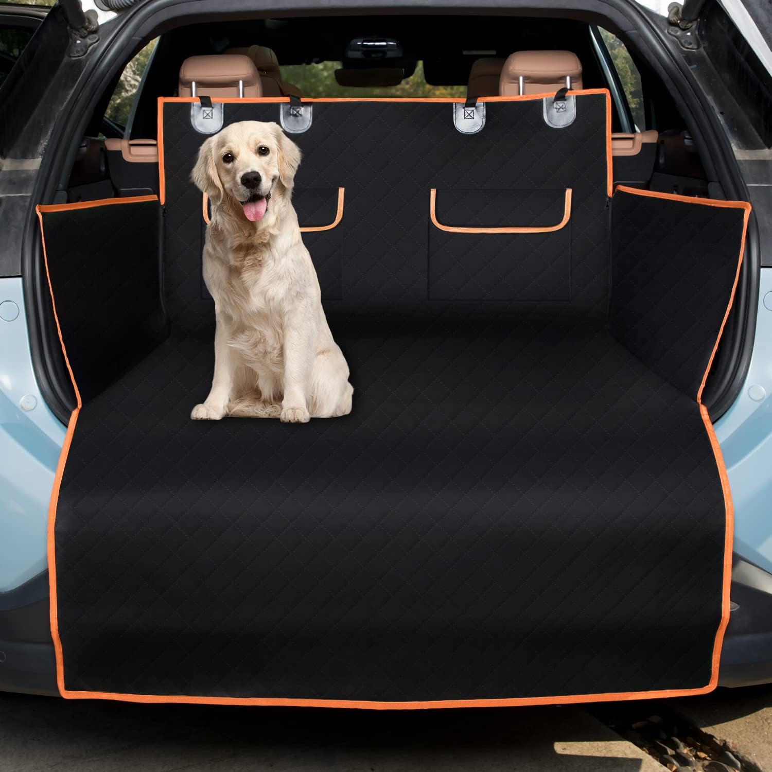 NESTROAD SUV Cargo Liner for Dogs, Waterproof & Nonslip Dog Trunk Cargo Cover Mat for Backseat