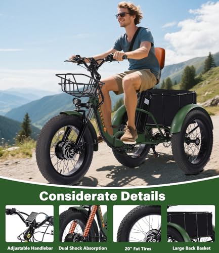 Adult Electric Tricycle Adult Tricycle 3 Wheel Bikes Adults Electric Three Wheel Bike - Radiant Selections