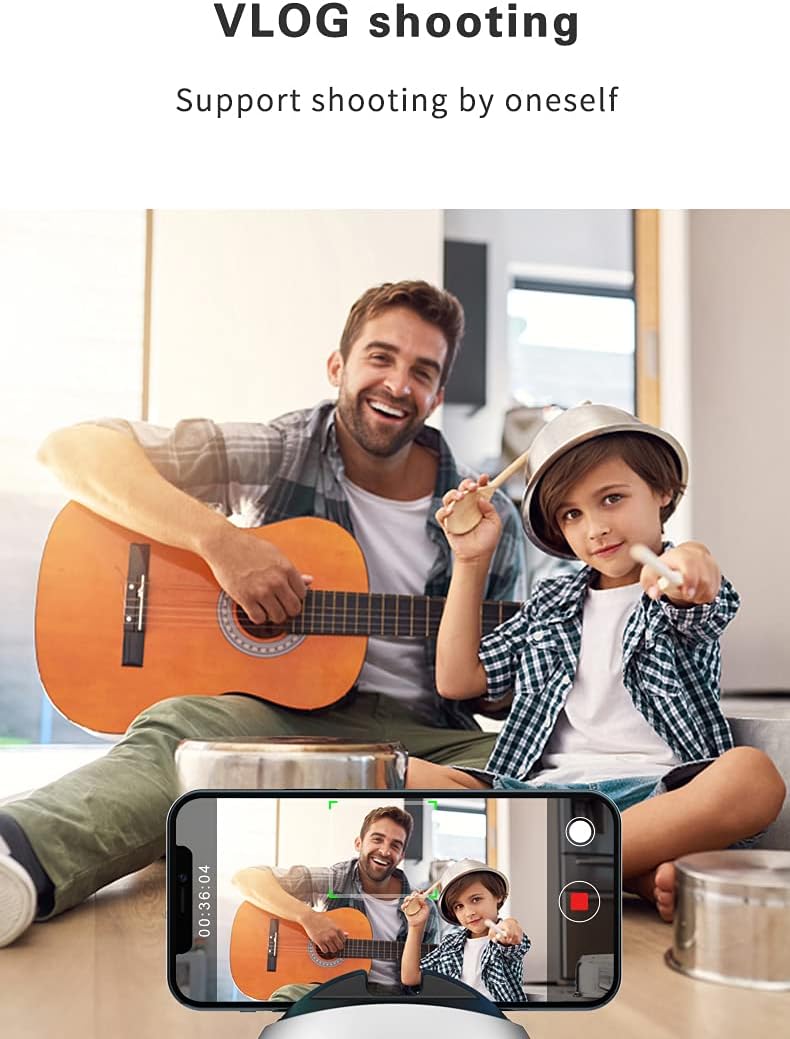 Auto Face Tracking Tripod, Smart 360° Rotation Tracking Phone Holder Tripod Selfie Stick