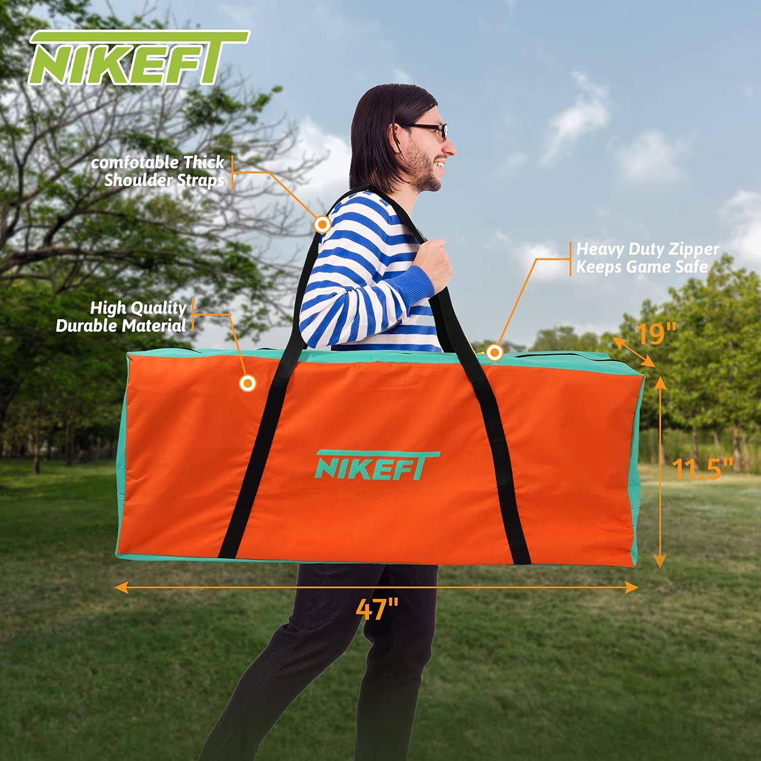 Oversized 4-to-score Jumbo connect in-a-row game Carry Bag Included,48”Giant plastic connect game set for Adults with cup holder,46 rings for kids