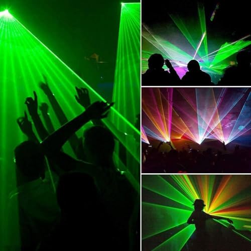 U`King Stage Laser Light, 5 Beam Sound Activated DJ Party Lights RGBYC LED Music Projector with Remote Control DMX for Dancing Birthday Bar Pub Stage
