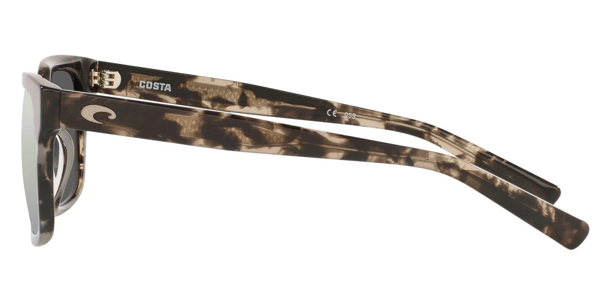 Costa Del Mar Tybee Polarized Blue Mirror 580G Square Sunglasses TYB 282 OBMGLP