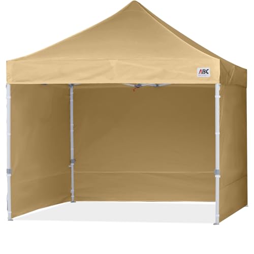 ABCCANOPY Easy Pop Up Canopy Tent with Sidewalls 10x10 Commercial -Series, White