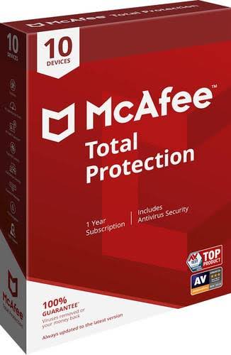 McAfee Total Protection (10 Devices) (1-Year Subscription) Android|Mac