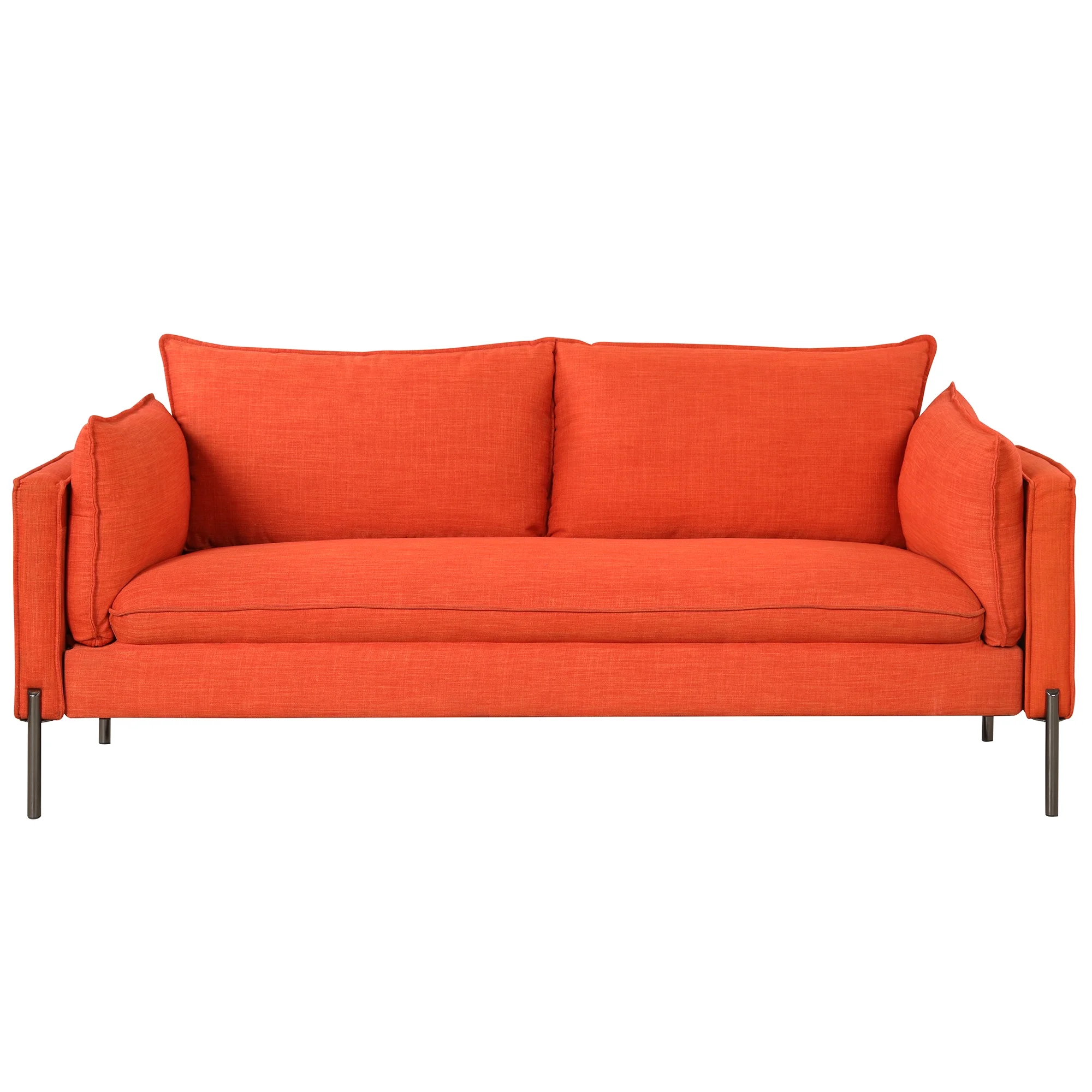 Anself Modern Style 3 Seat Sofa Linen Fabric Upholstered Couch Furniture 3-Seats Couch for Different Spaces,Living Room,Apartment