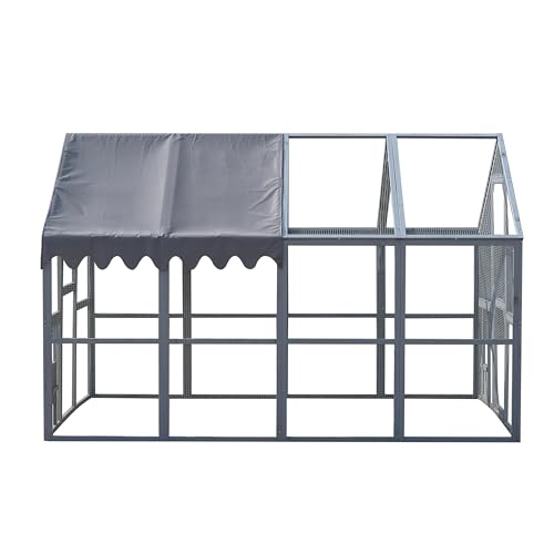 109.6'' Large Wood Chicken Coop Enclosures,Walk-in Poultry Cage