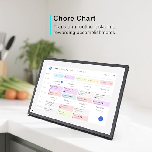 10.1 inch Wall Planner Digital Calendar & Chore Chart, Smart Touchscreen Interactive Display for Family Schedules, Hearth Display Digital Calendar