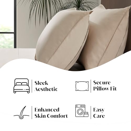 Luxury Bamboo Market | Queen Size Bed Sheet Set | 100% Viscose Made from Bamboo | Organically Grown | Ultra Soft | Cooling Sheets for Hot Sleepers |