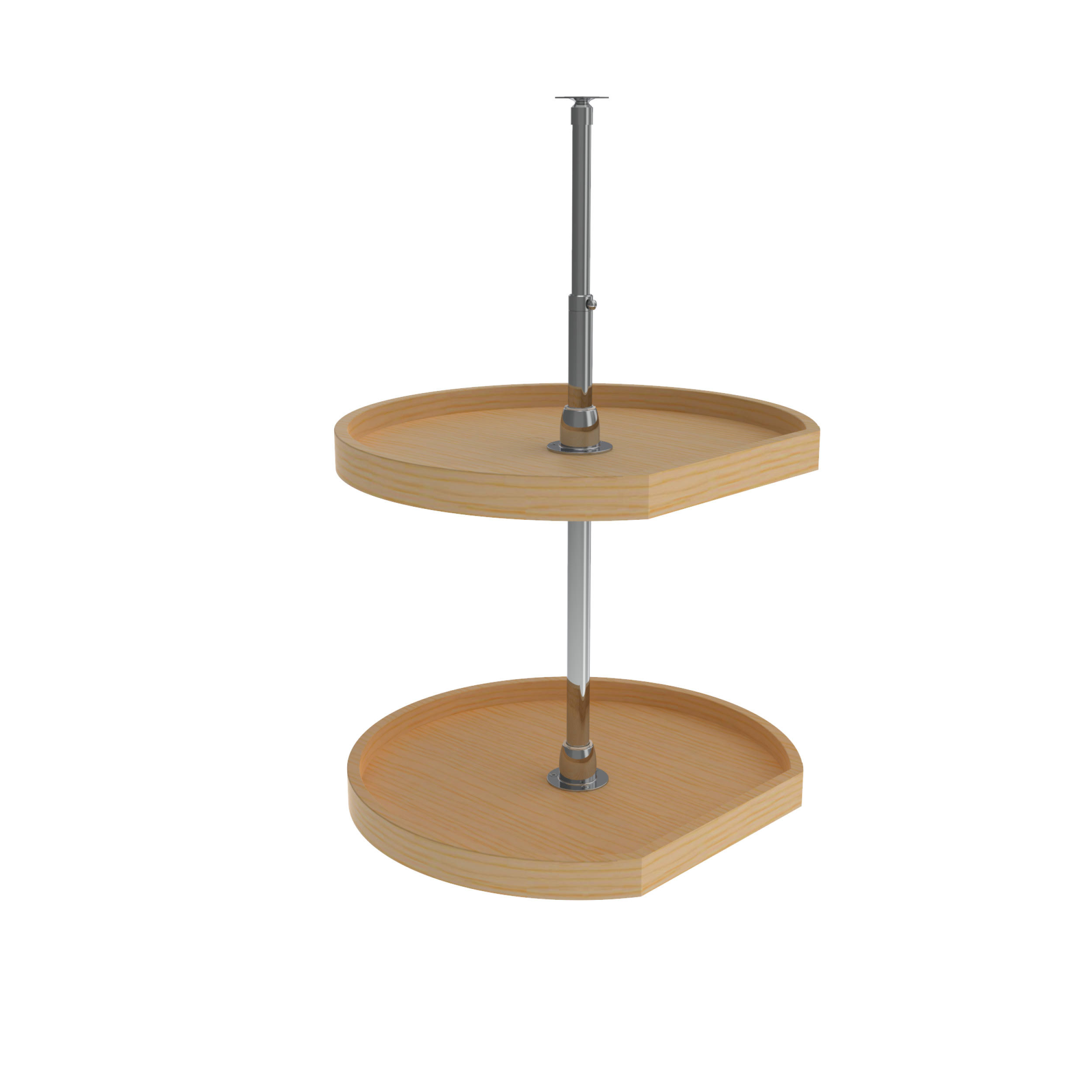 Rev-A-Shelf 4WLS272-20-52 Wood Classic 20 inch D-Shaped 2 Shelf Lazy Susan Set - Natural Wood, Size: 31, Beige