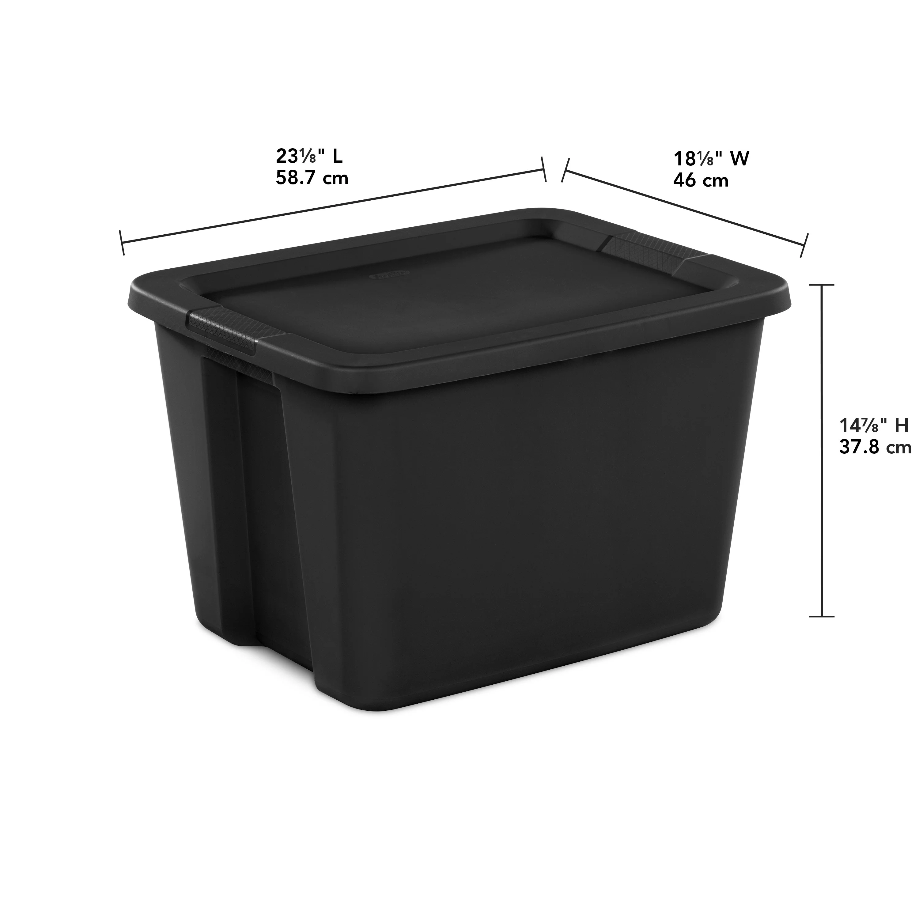 Sterilite 18 Gallon Tote Box Plastic, Gray, Set of 8