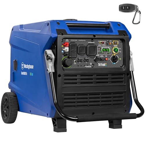 Westinghouse 11000 Peak Watt Tri-Fuel Portable Inverter Generator, Remote Start, Transfer Switch Ready, Gas/Propane/Natural Gas Powered, Low THD