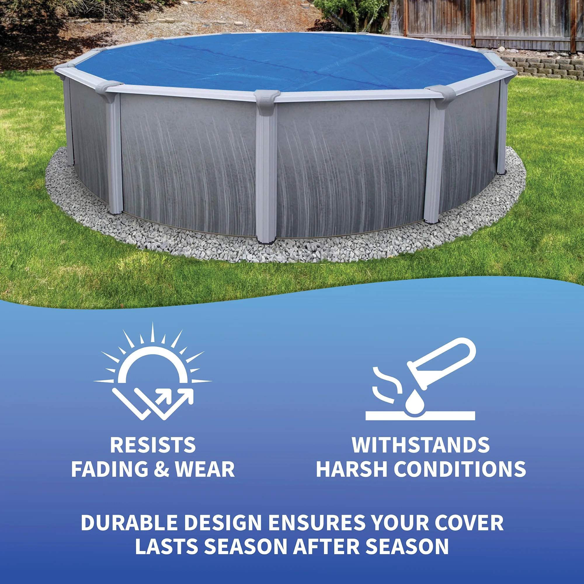 Blue Wave 8-mil Solar Blanket for Round Above-Ground Pools ? Blue
