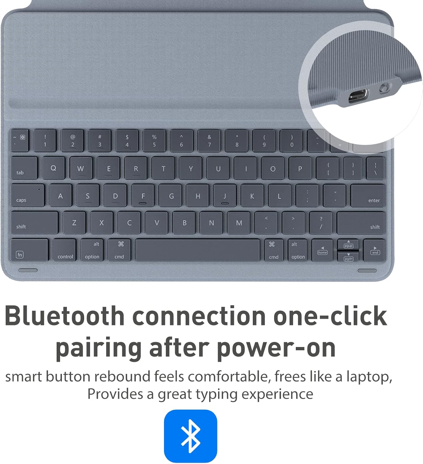 Amork ipad 10.2 inch Case with Keyboard, Portable Keyboard Case for 9th, 8th, 7th Generation-2021, 2020, 2019, Smart Magnetic ipad Keyboard Folio