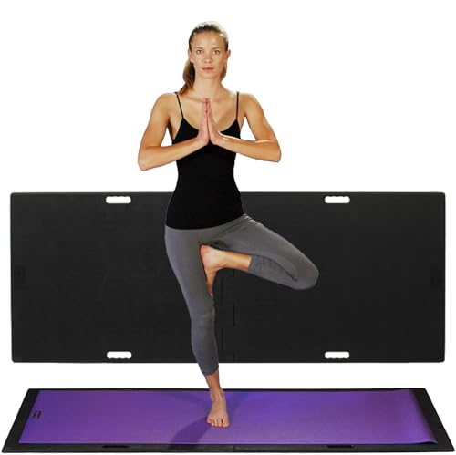 Yoga Mat Board for Carpet or Outdoors | Black | Portable Floor to Enhance Yoga, Pilates or Ballet Barre Exercise | Sturdy & Thick | by LifeBoard