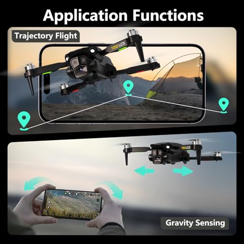 Brushless Motor Drone with LCD Screen Remote Control Drone for Beginners Drones with Camera Foldable RC Quadcopter for Adults TD12LCD