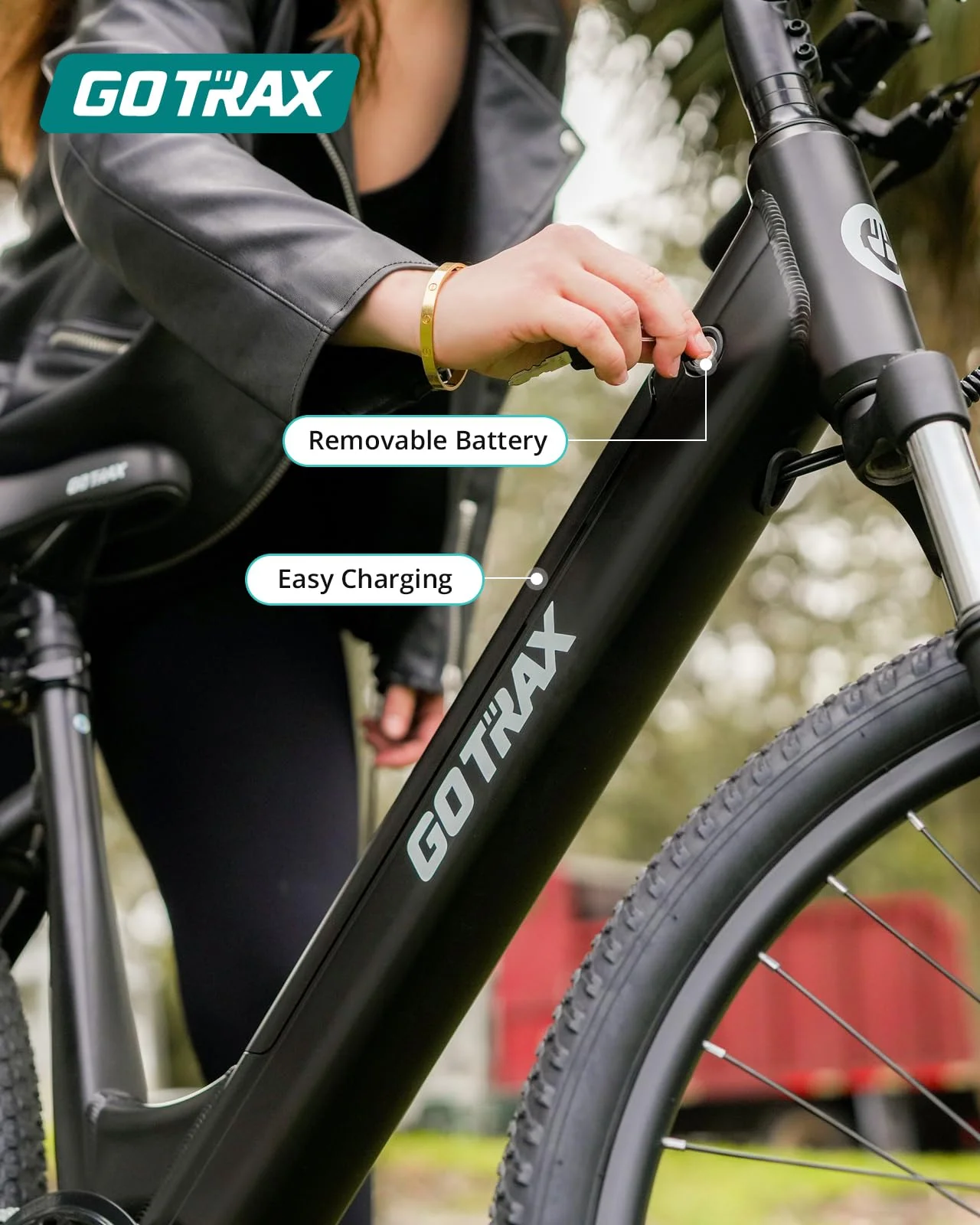 Gotrax Dolphin 26" Electric Bike, Max Range 30Miles(Pedal-assist1)&20Mph Power by 350W, 5 Pedal-Assist Levels&Front Suspension, 7-Speed&Boost Mode