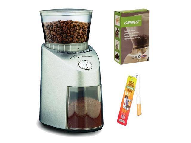 Capresso 565 Infinity Conical Burr Grinder with Brush and Cleaning