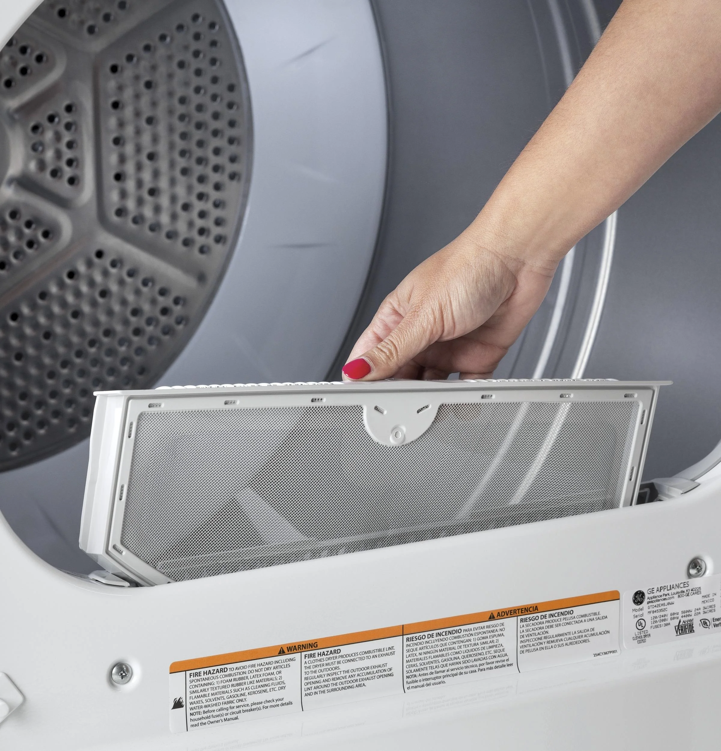 Ge Gtx33gak 27" Wide 6.2 Cu. Ft. Gas Dryer - White