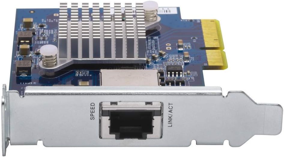 QNAP QXG-10G1T Single-Port (10Gbase-T) 10GbE Network Expansion Card, PCIe Gen3 X4, Low-Profile Bracket Pre-Loaded